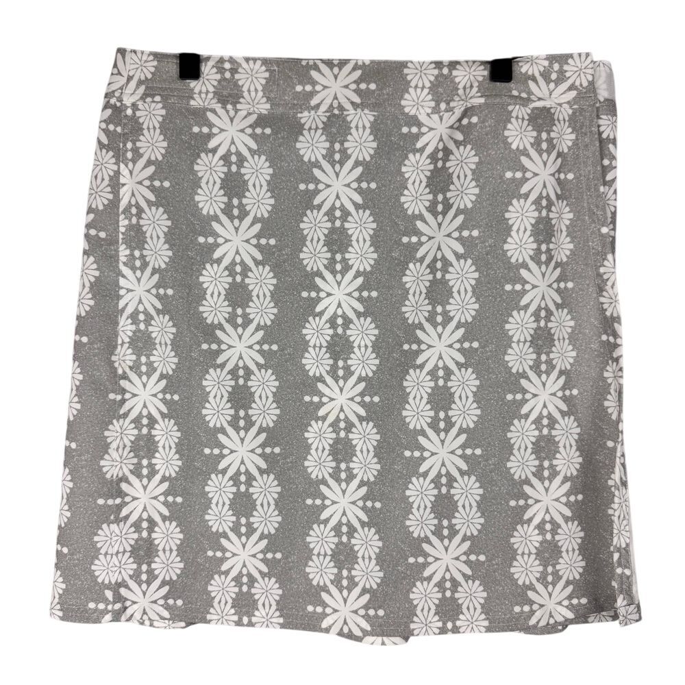 RipSkirt‎ Hawaii Sz Medium Skirt Length 2 Hook/Loop Wrap Gray Floral  Beach Pool